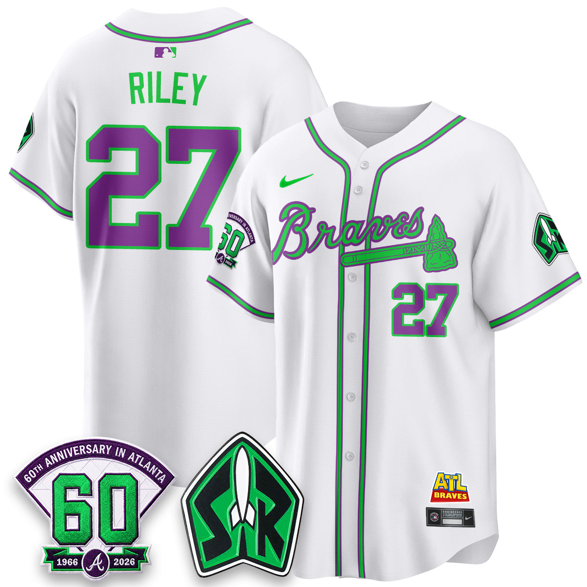 Atlanta Braves 60th Anniversary Space Ranger Edition Vapor Limited Jersey - All Stitched