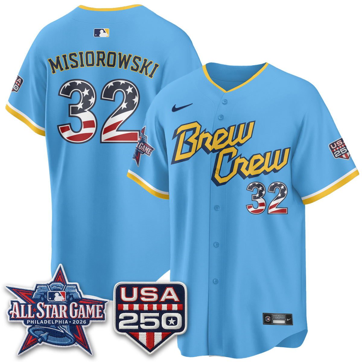 Milwaukee Brewers 2026 All Star Game Vapor Jersey - Stitched