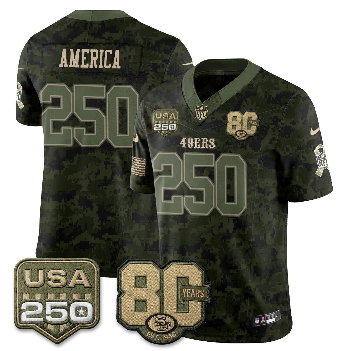 San Francisco 49ers 2026 Salute to Service Edition Vapor Jersey - Stitched-NQD