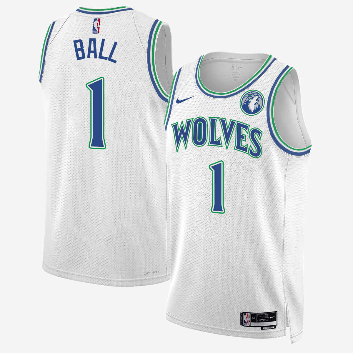 Minnesota Timberwolves #1 of Minnesota LaMelo City Connect Jersey - Stitched