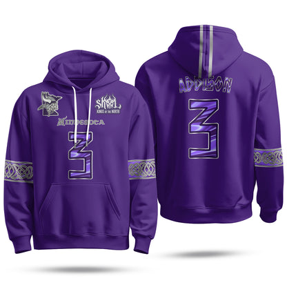 Minnesota Vikings 2026 Warrior Fleece Hoodie - Printed