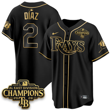 Tampa Bay Rays 2026 AL East Champs Gold Edition Vapor Jersey - Stitched-NQD