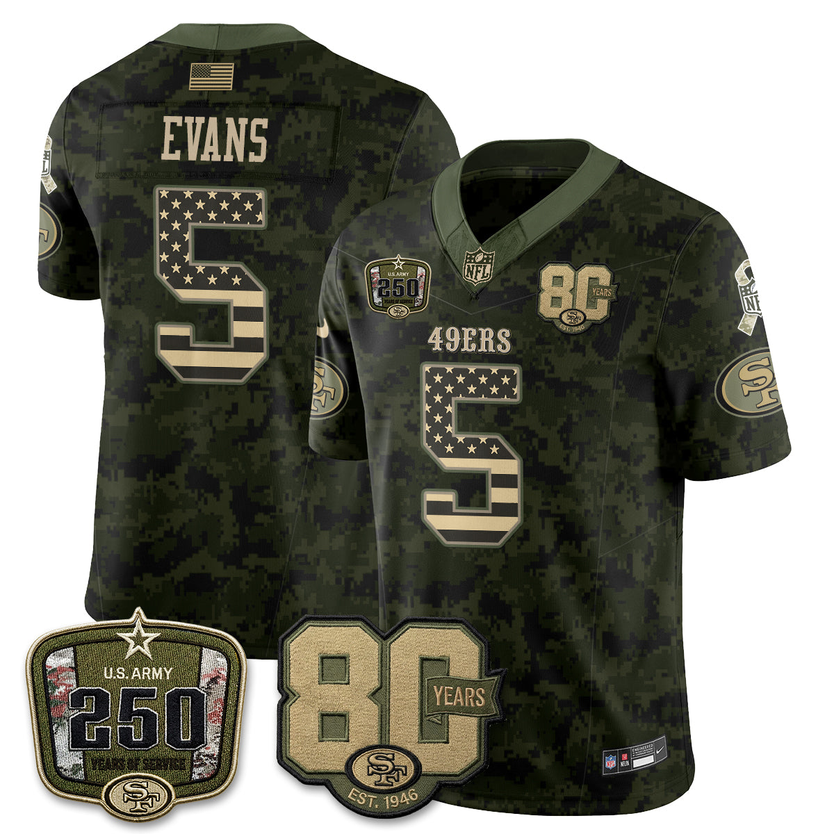 San Francisco 49ers 2026 Salute to Service Edition Vapor Jersey V2- Stitched-NQD