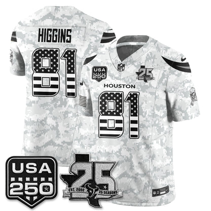 Houston Texans 2026 Salute to Service Edition Vapor Jersey - Stitched