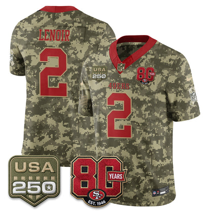 San Francisco 49ers 2026 Salute to Service Edition Vapor Jersey - Stitched-NQD