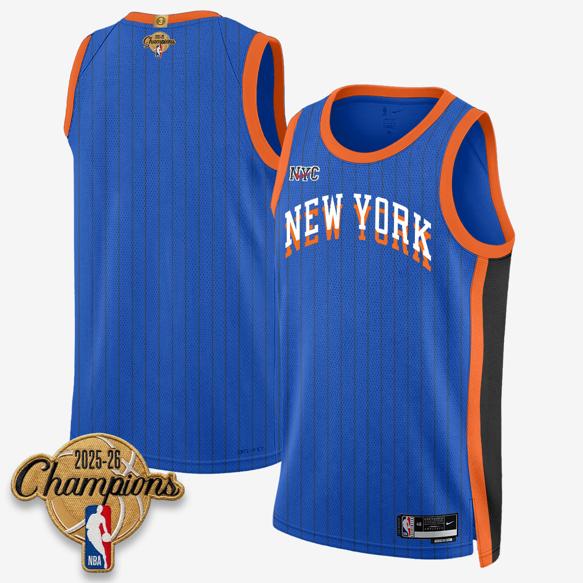 New York Knicks 2026 Basketball Champions Vapor Jersey V2- Stitched
