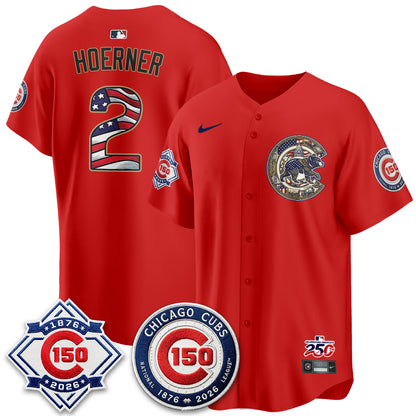 Chicago Cubs 2026 Independence Day USA Vapor Limited Jersey - Stitched