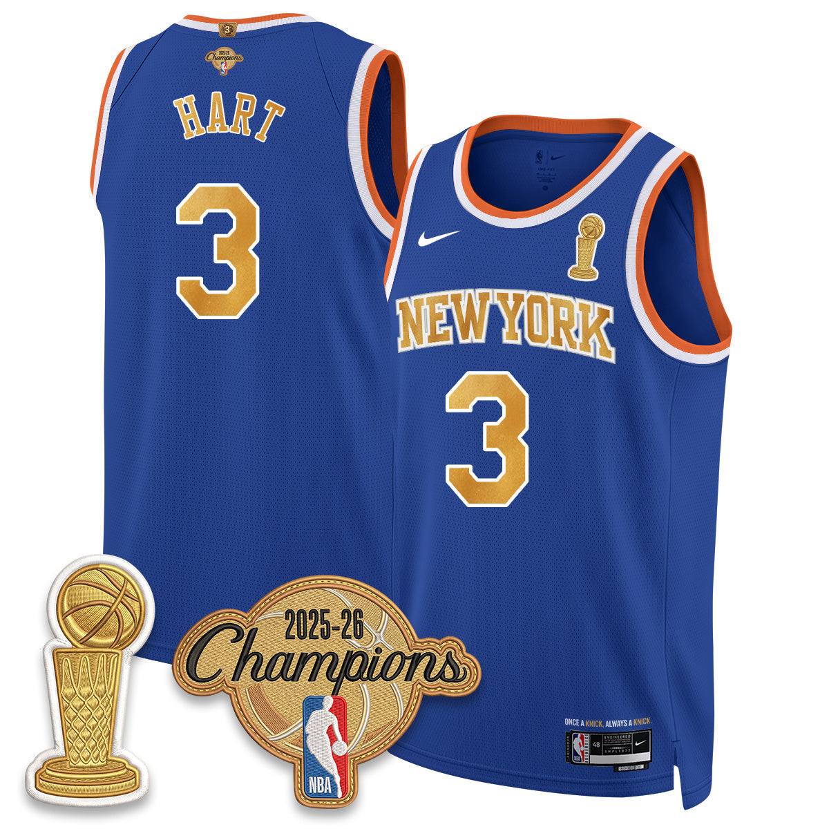 New York Knicks Champions Night Vapor Jersey - Stitched-NQD