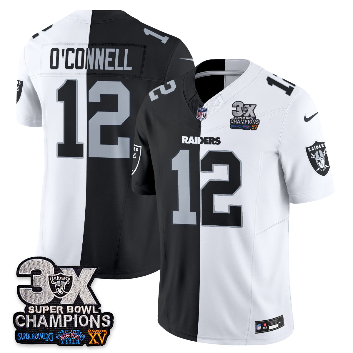 Las Vegas Raiders Split Edition Vapor Jersey - Stitched