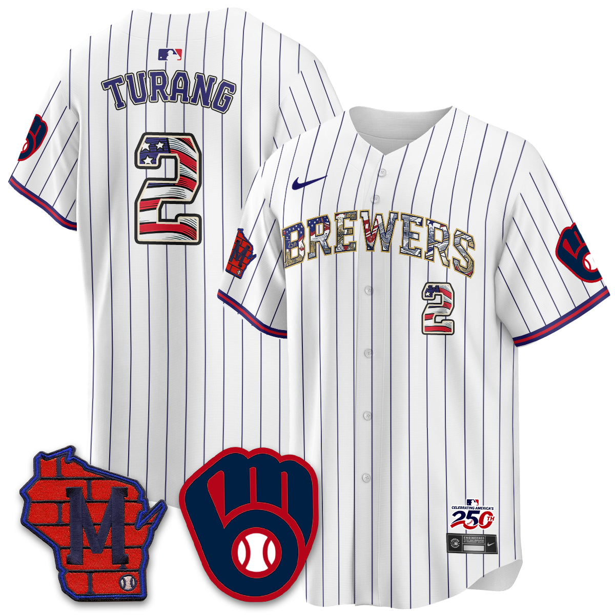 Milwaukee Brewers 2026 Independence Day USA Vapor Limited Jersey - Stitched