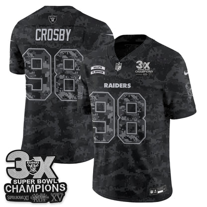 Las Vegas Raiders 2026 Salute to Service V2 Vapor Jersey - Stitched