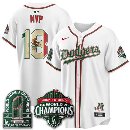 Los Angeles Dodgers x Mexico Style Vapor Jersey - Stitched