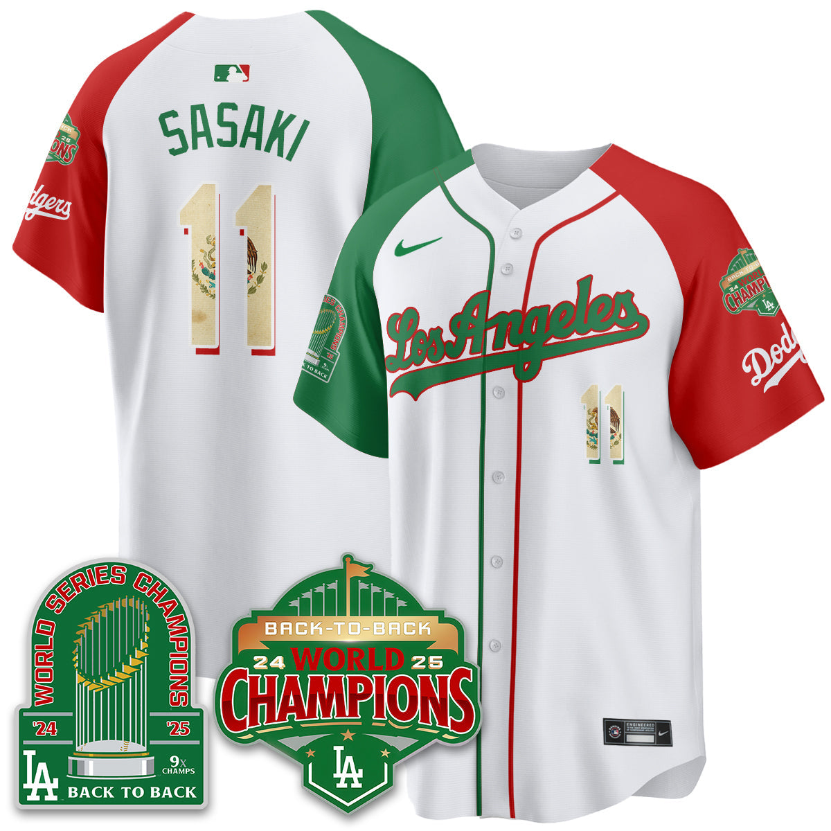 LAD Mexico Vapor Limited Jersey - 9x & B2B Champs - Stitched