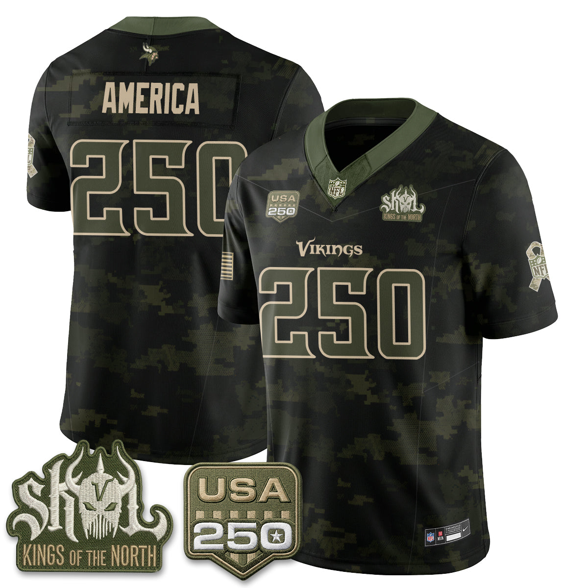 Minnesota Vikings 2026 Salute to Service Edition Vapor Jersey - Stitched