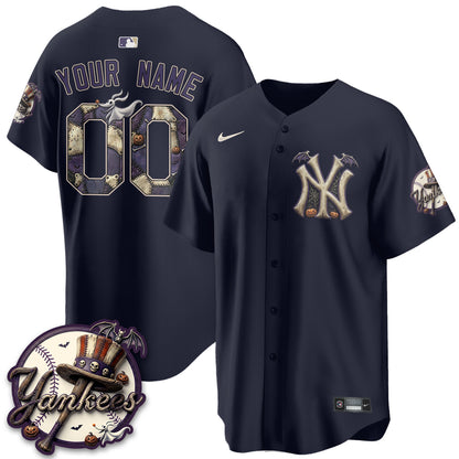 New York Yankees Nightmare Edition Vapor Custom Jersey - Printed
