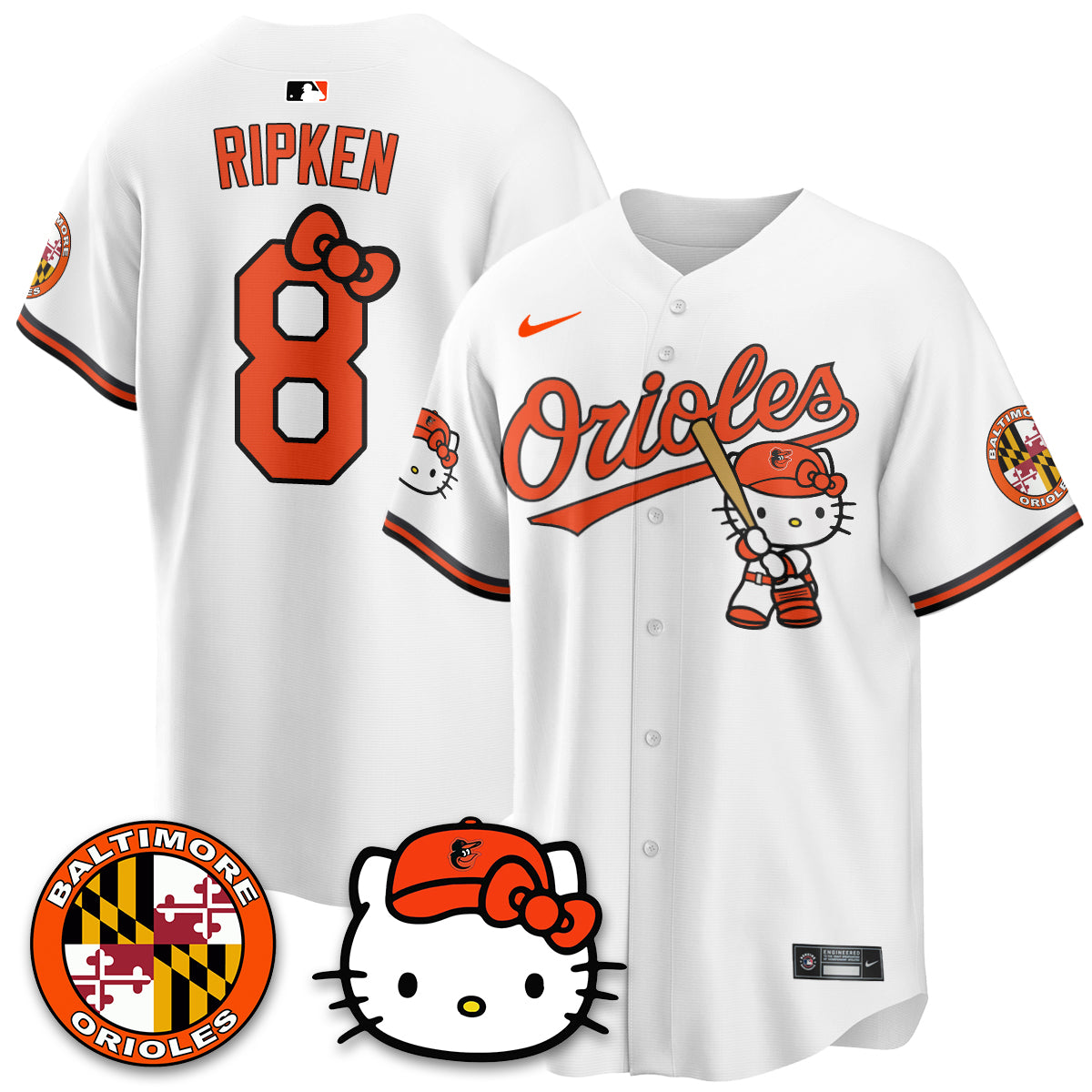 Baltimore Orioles x Meow Kitty Vapor Premier Limited Jersey - Stitched