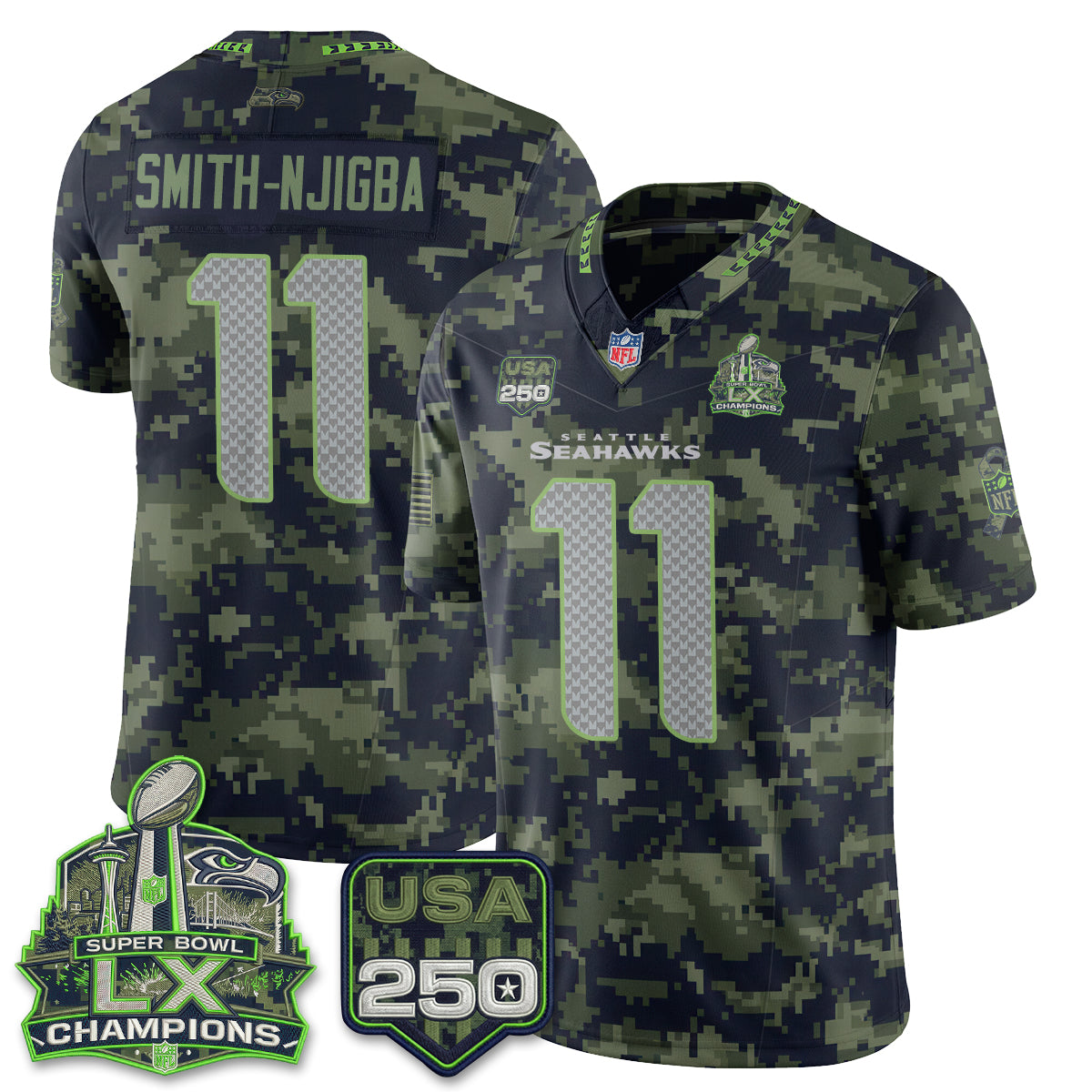 Seattle Seahawks 2026 Salute to Service Edition Vapor Jersey - Stitched-NQD