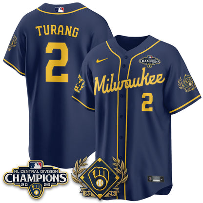 Milwaukee Brewers 2026 NL Division Champs Vapor Jersey - Stitched
