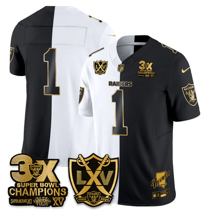 Las Vegas Raiders Split Edition Vapor Jersey V2- Stitched