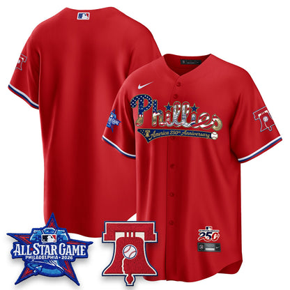 Philadelphia Phillies 2026 Independence Day USA Vapor Limited Jersey - Stitched