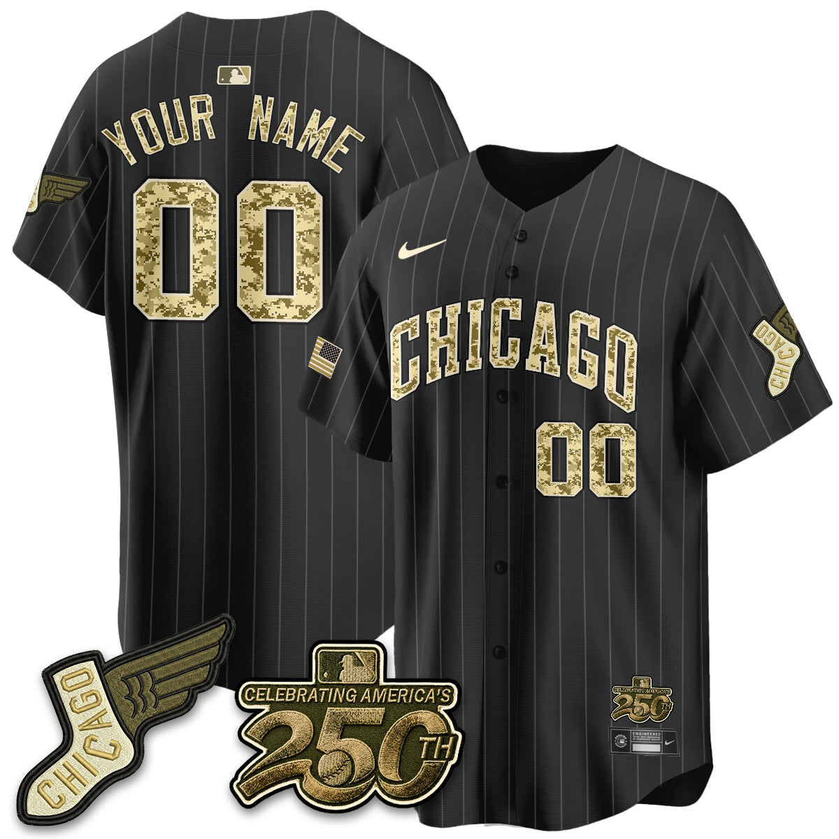 Chicago White Sox Armed Force Day 2026 Vapor Limited Custom Jersey - Stitched