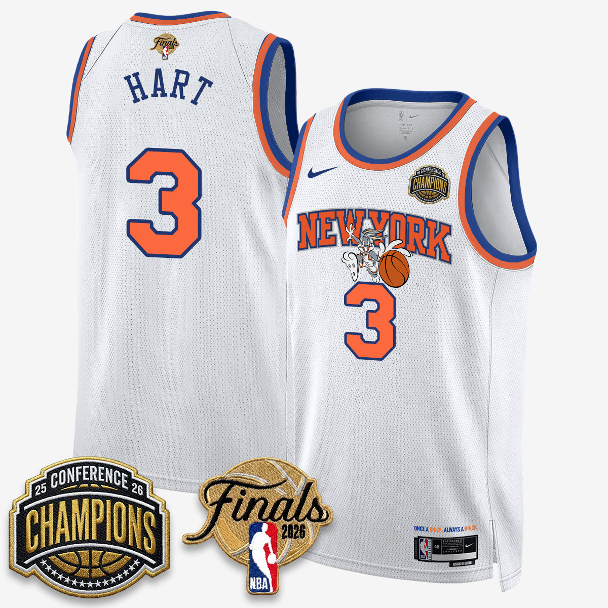 New York Knicks 2026 NBA Eastern Conference Champions x Looney Tunes Vapor Jersey V2- Stitched