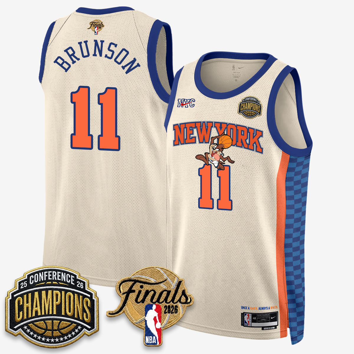 New York Knicks 2026 NBA Eastern Conference Champions x Bunny Vapor Jersey V2- Stitched