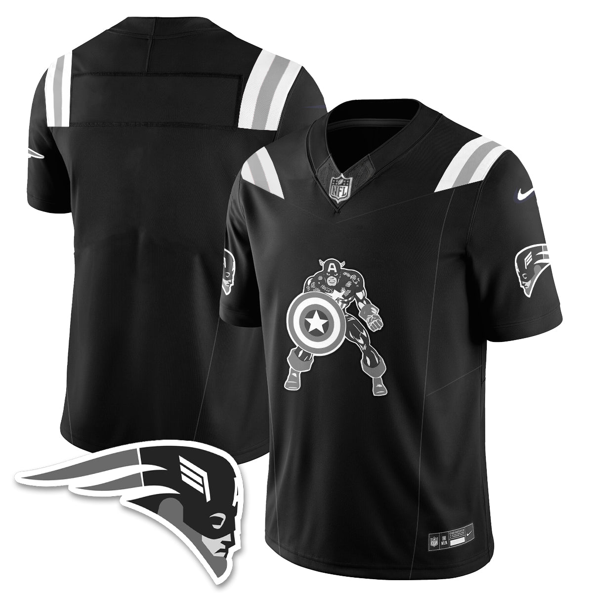 New England Patriots x Vibranium Shield Edition Vapor Jersey - Stitched