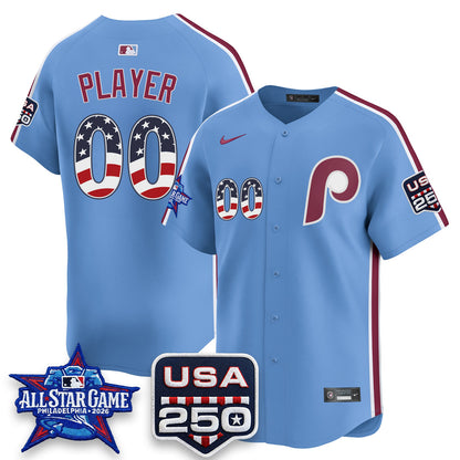 Philadelphia Phillies 2026 All Star Edition Vapor Custom Jersey - Stitched