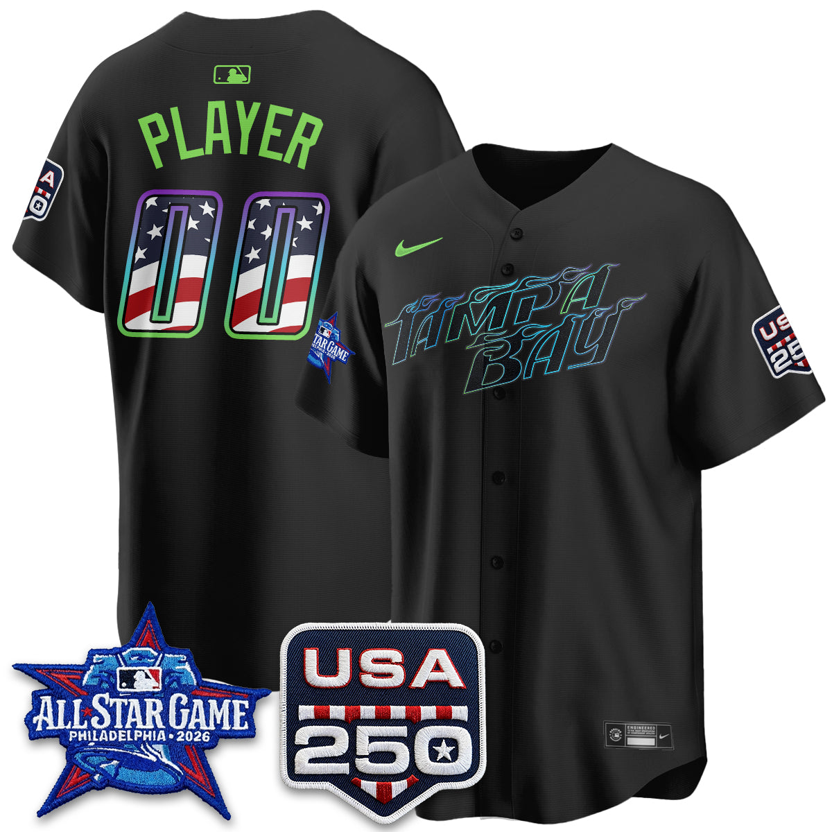 Tampa Bay Rays 2026 All Star Edition Vapor Custom Jersey - Stitched