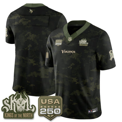 Minnesota Vikings 2026 Salute to Service Edition Vapor Jersey - Stitched