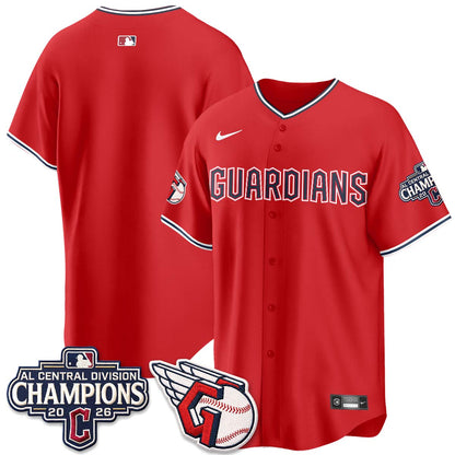 Cleveland Guardians 2026 AL Central Champs Vapor Jersey - Stitched