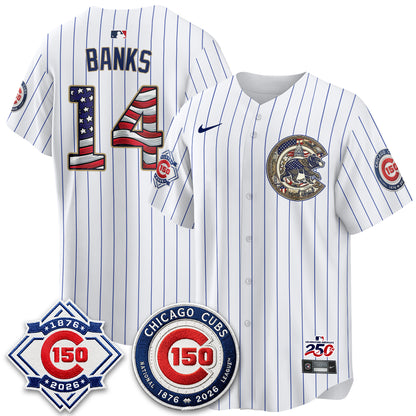 Chicago Cubs 2026 Independence Day USA Vapor Limited Jersey - Stitched