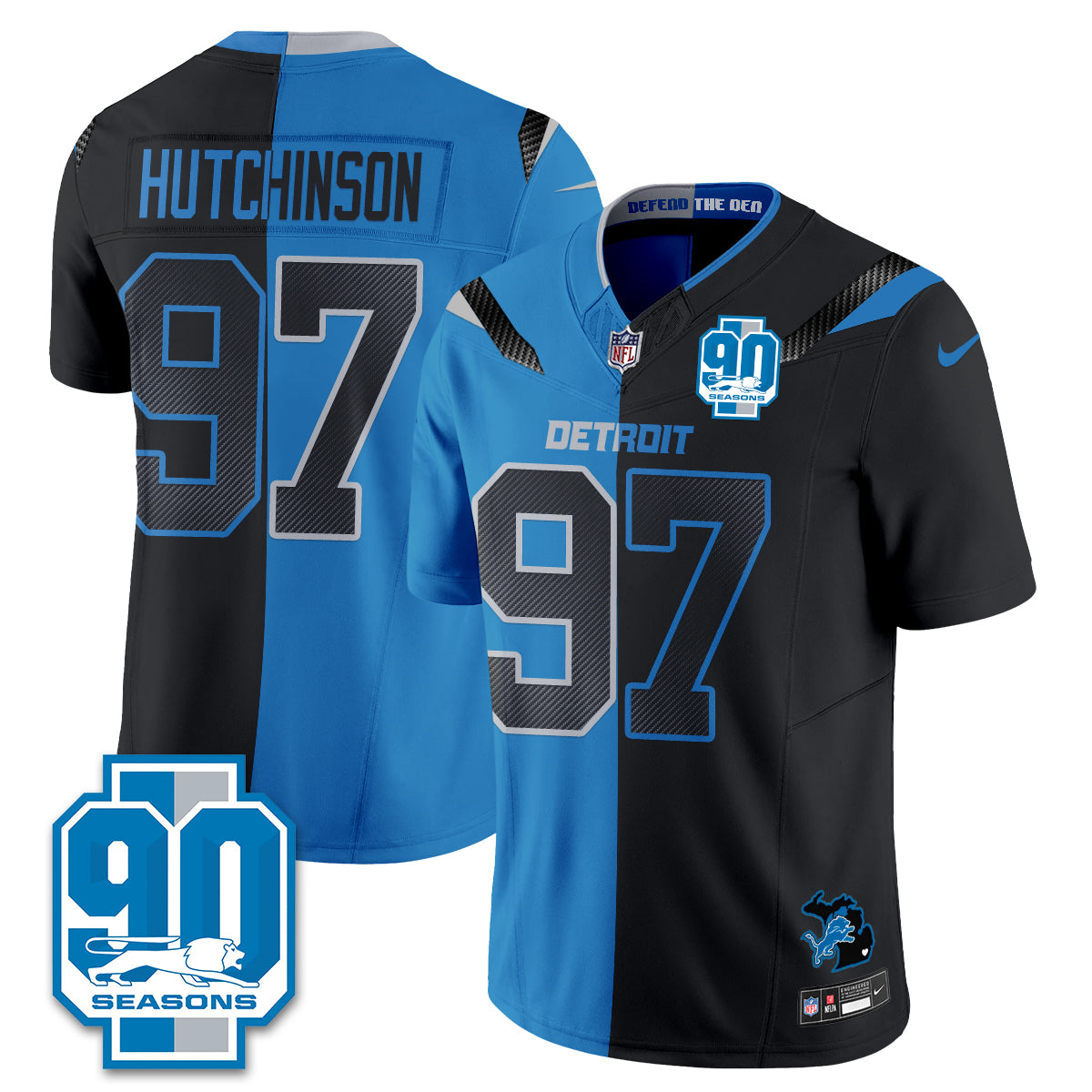 Detroit Lions Rivalries Split Edition Vapor Jersey - Stitched