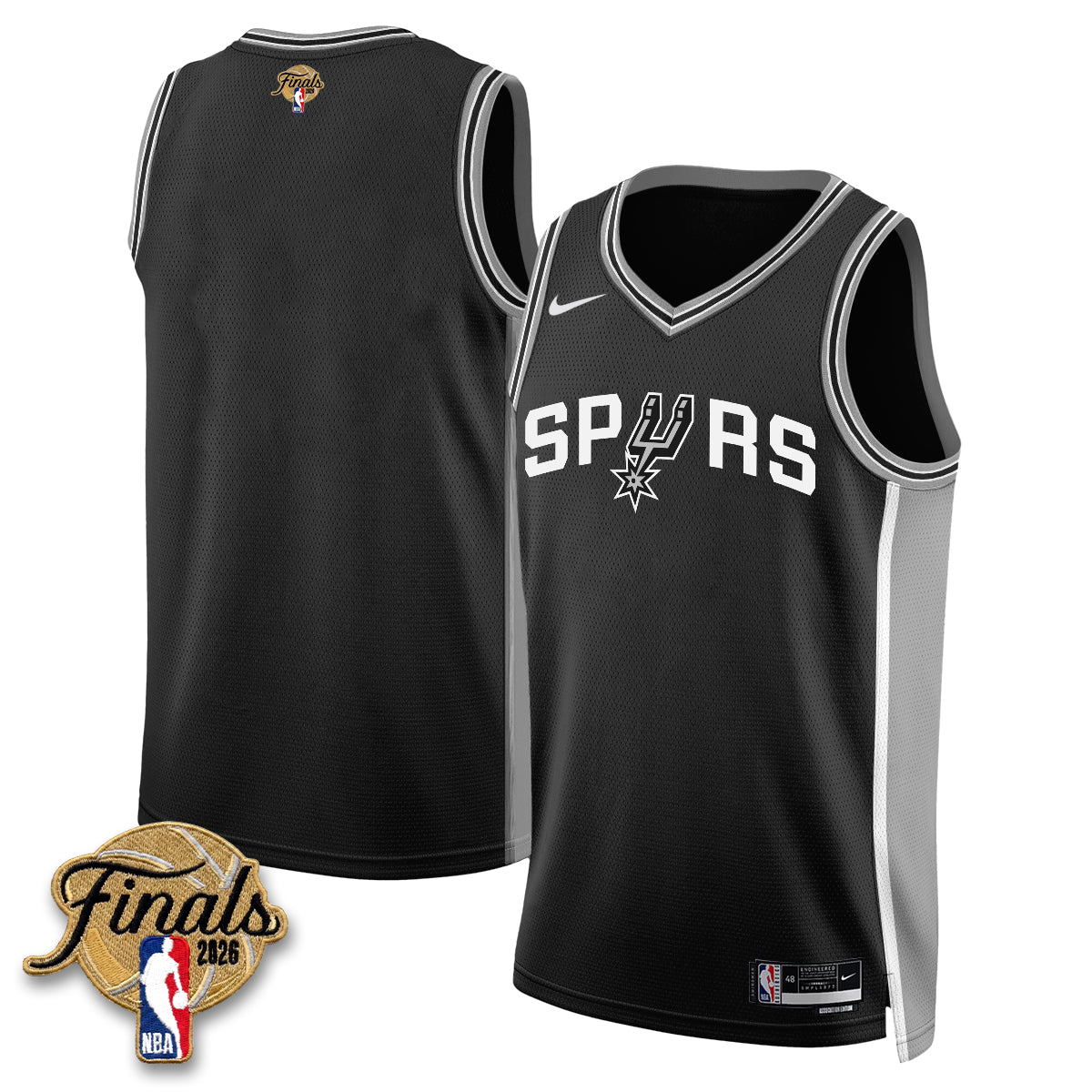 San Antonio Spurs 2026 NBA Western Conference Champions Vapor Jersey V2- Stitched