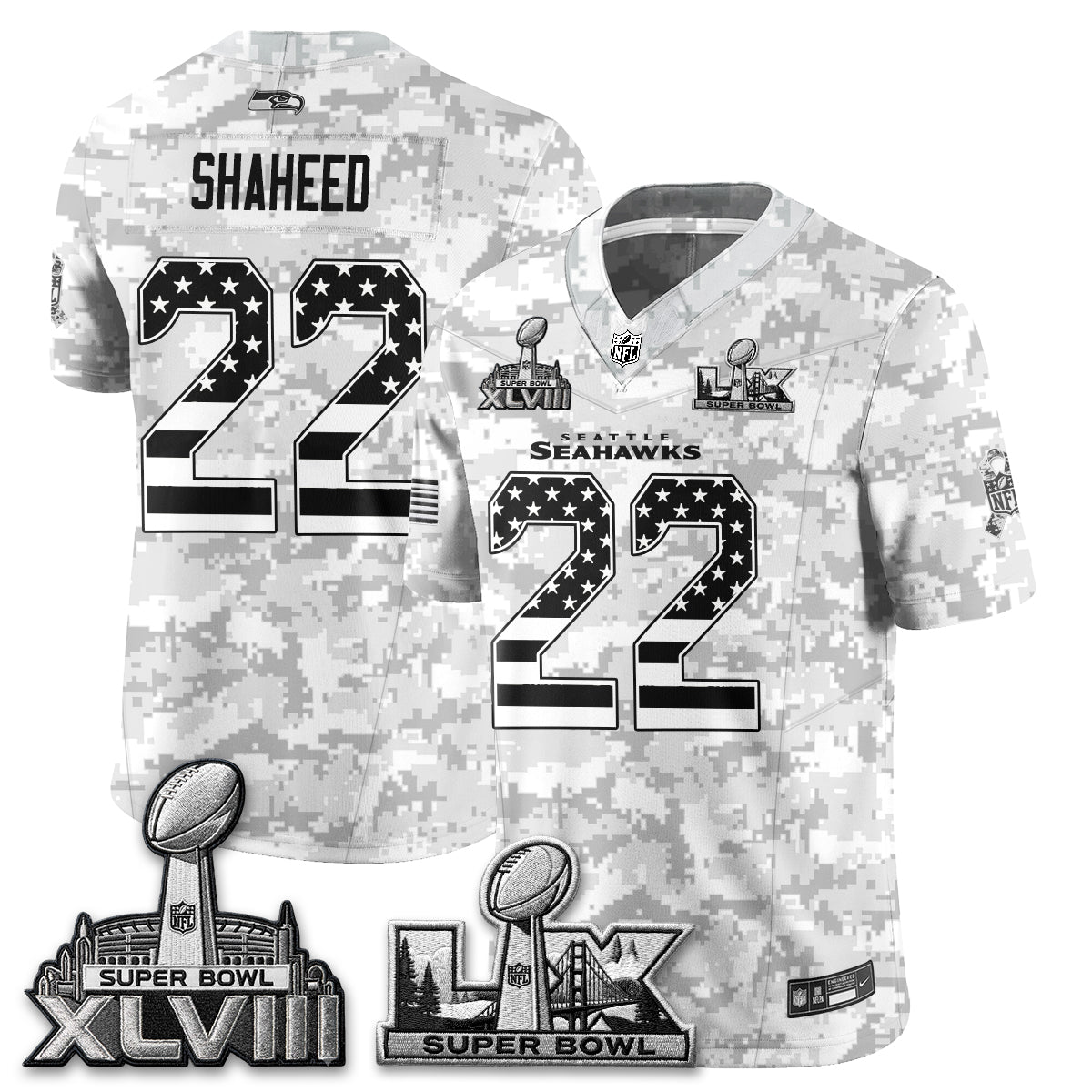 Seattle Seahawks 2026 Salute to Service Edition Vapor Jersey V2- Stitched