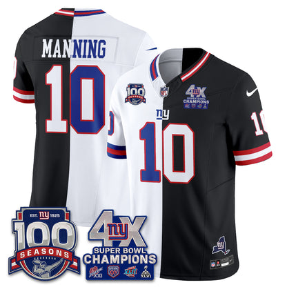 New York Giants 4X SBowl Split Edition Vapor Jersey - Stitched