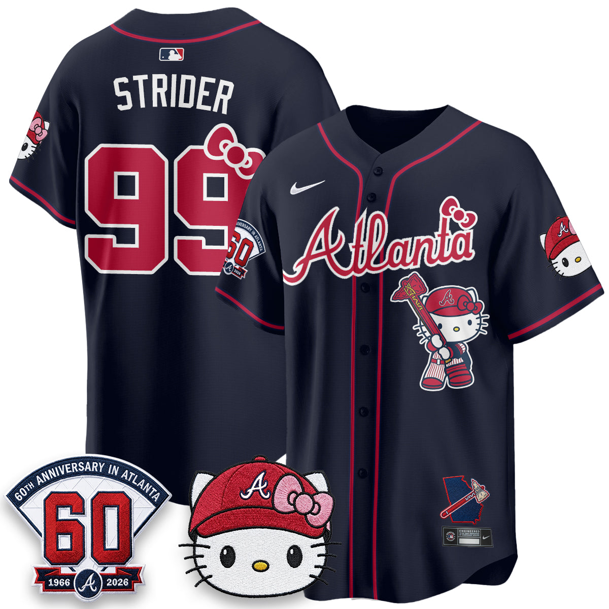 Atlanta Braves x Meow KT 2026 Vapor Limited Jersey - All Stitched