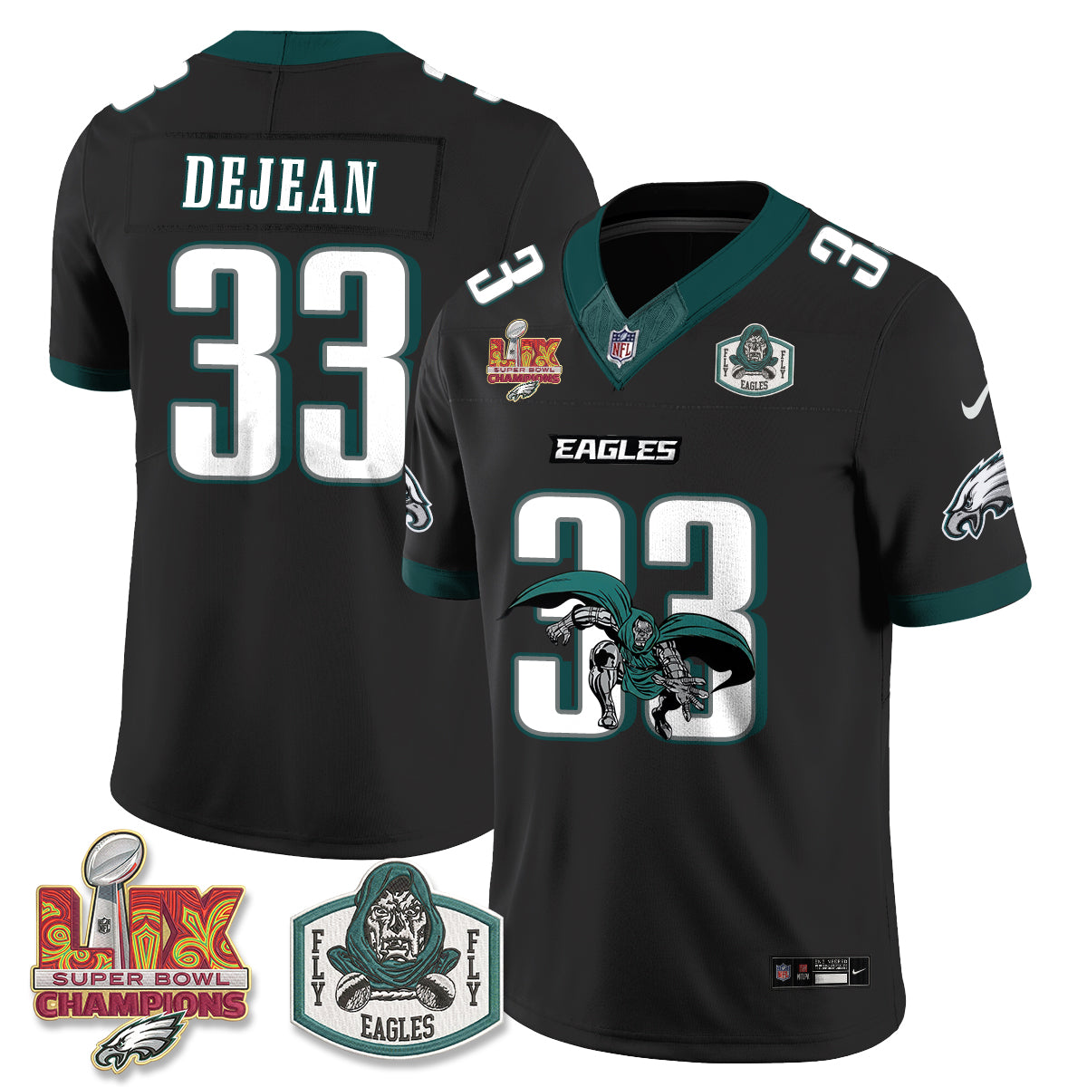 Philadelphia Eagles x Green Cape Villain Edition Vapor Jersey - Stitched