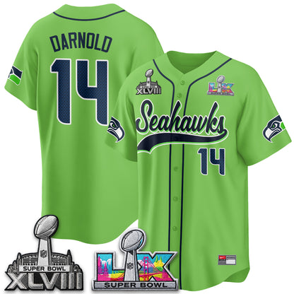 Seattle Seahawks S.Bowl Champs Baseball Vapor Jersey - Stitched