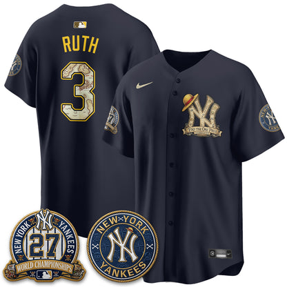 New York Yankees x OP Japanese Cartoon Limited Jersey -  Stitched
