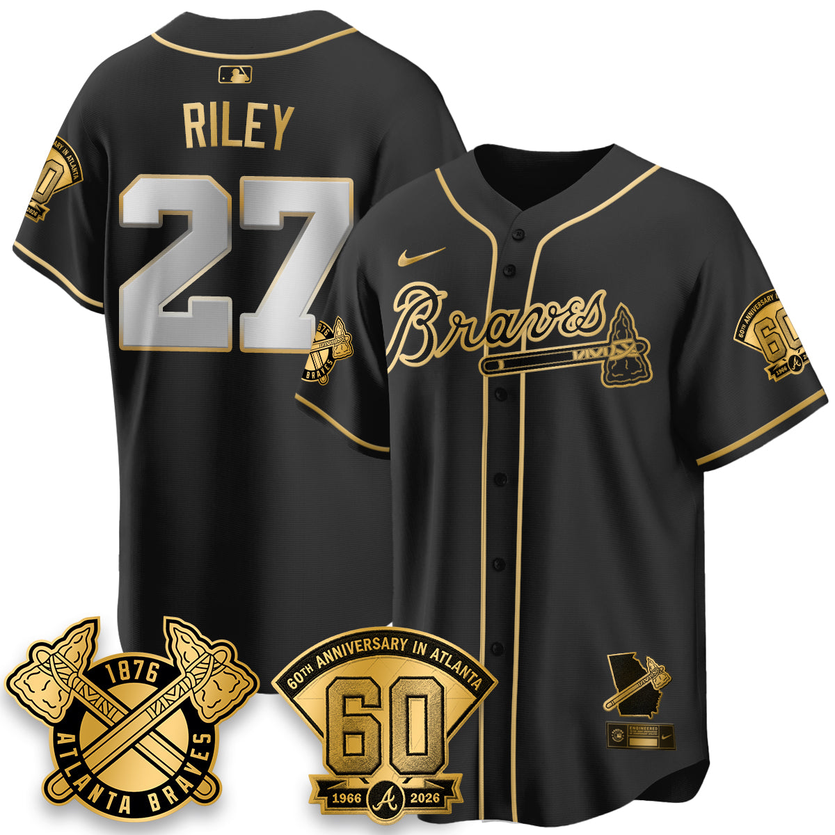 Atlanta Braves 60th Anniversary Silver Edition Vapor Limited Jersey - All Stitched