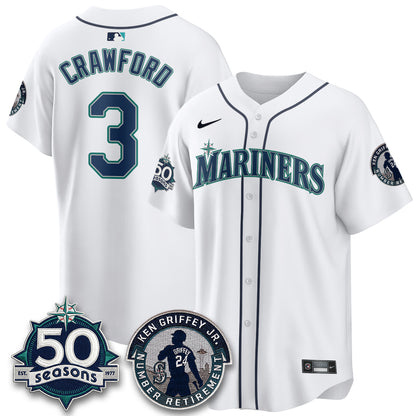 Seattle Mariners Ken Griffey Jr. Patch Vapor Premier Limited Jersey - All Stitched