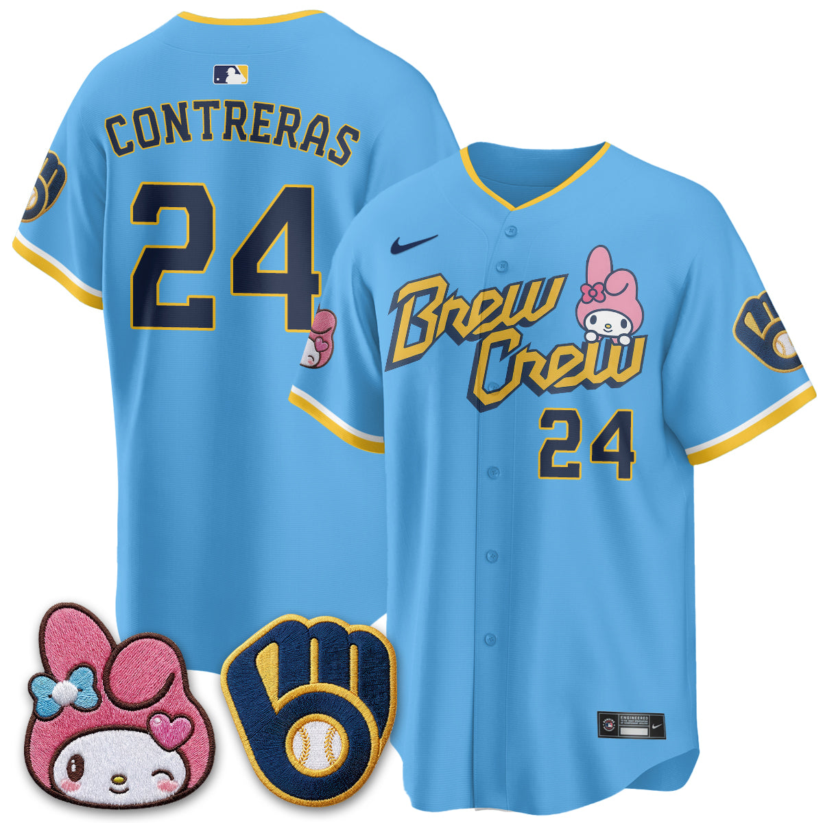 Milwaukee Brewers x Pink Sanrio Friend Edition Vapor Jersey - Stitched