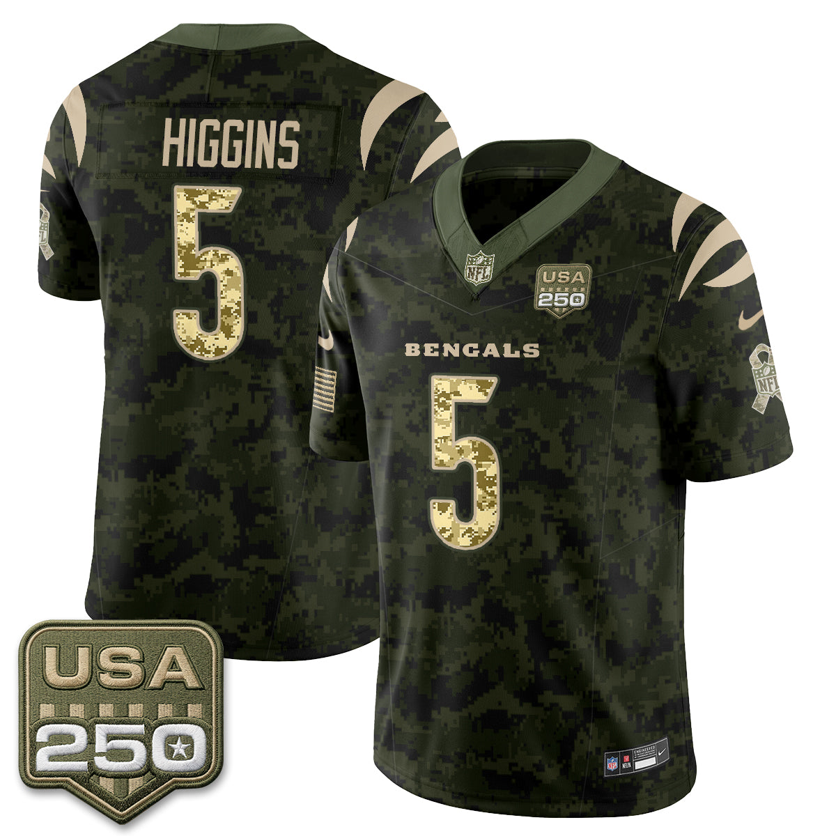 Cincinnati Bengals 2026 Salute to Service Vapor Jersey - Stitched