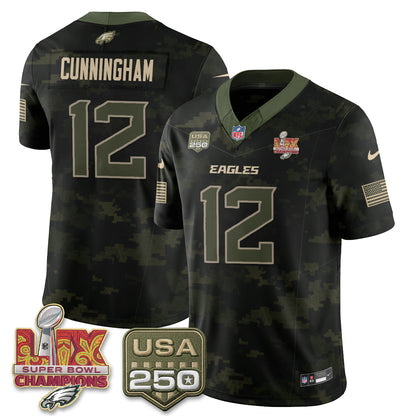 Philadelphia Eagles Salute to Service Vapor Jersey - Stitched
