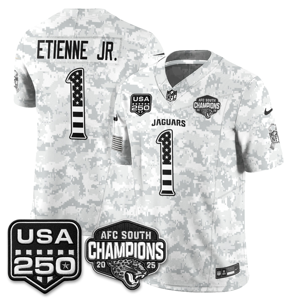 Jacksonville Jaguars 2026 Salute to Service Vapor Jersey - Stitched