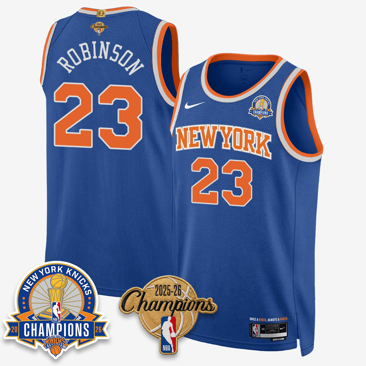 New York Knicks 2026 Basketball Champions Gold Edition Vapor Jersey- Stitched