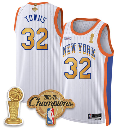 New York Knicks Champions Night Vapor Jersey - Stitched-NQD