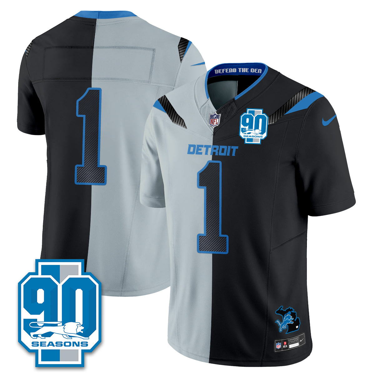 Detroit Lions Rivalries Split Edition Vapor Jersey - Stitched